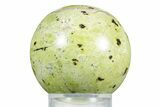 Polished Lizardite With Hematite Sphere #350142-1